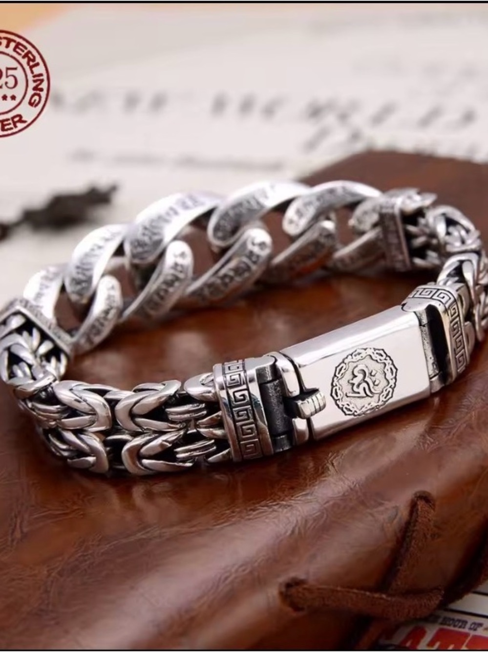 Real 925 Sterling Silver Men’s Bracelet 13mm Miami Cuban Link Chain